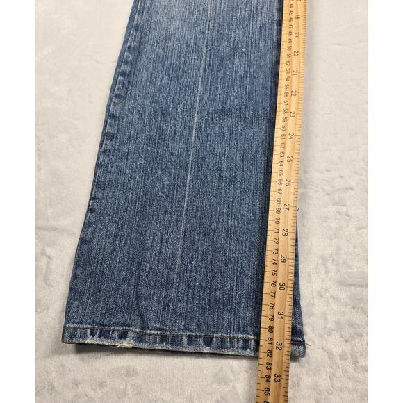 Z. Cavaricci Jeans Size 7 (28x32) Bootcut Embellished Beaded Floral Denim VTG - Picture 7 of 9